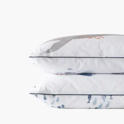 Carré Blanc Taie d'oreiller rectangulaire pur coton Océanos|Enfant Taies D'oreiller