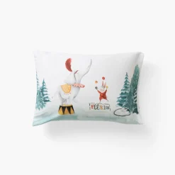 Carré Blanc Taie d'oreiller rectangulaire pur coton Féeries|Enfant Linge De Litbio|Taies D'oreiller