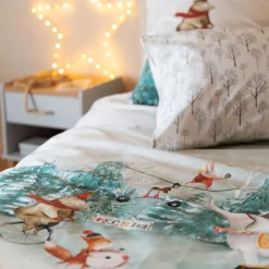 Carré Blanc Taie d'oreiller rectangulaire pur coton Féeries|Enfant Linge De Litbio|Taies D'oreiller