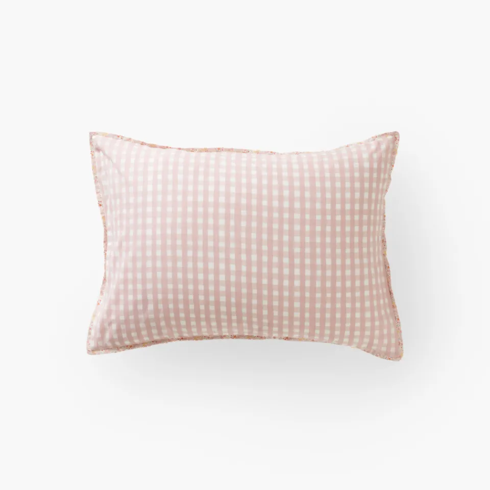 Carré Blanc Taie d'oreiller rectangulaire pur coton bio Rêve d'or|Enfant Linge De Litbio|Taies D'oreiller