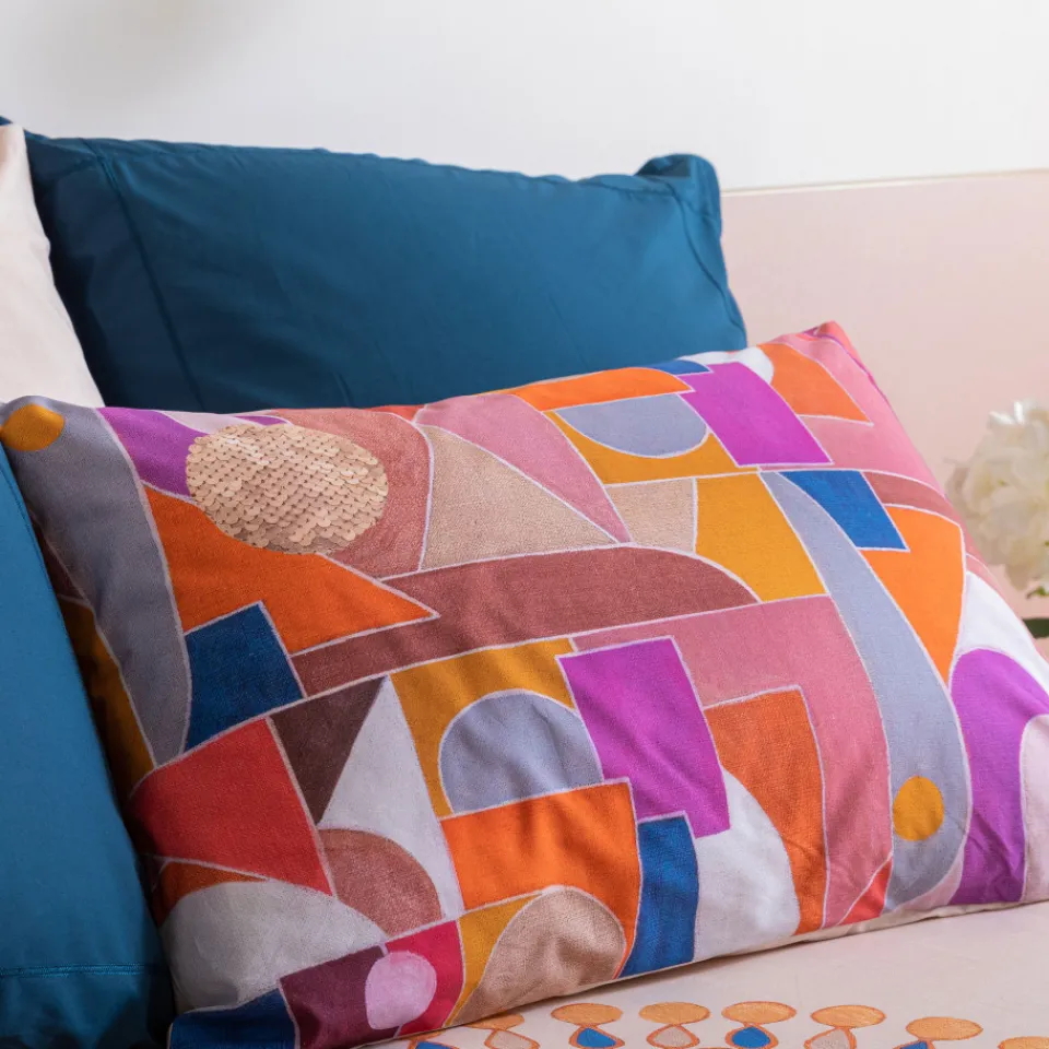 Carré Blanc Taie d'oreiller rectangulaire percale de coton Rosangela| Taies D’oreiller