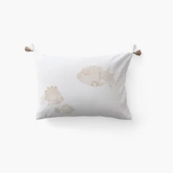 Carré Blanc Taie d'oreiller rectangulaire coton Amorgos| Taies D’oreiller