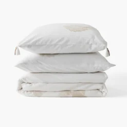 Carré Blanc Taie d'oreiller rectangulaire coton Amorgos| Taies D’oreiller