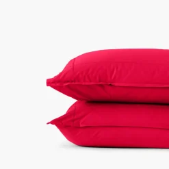 Carré Blanc Taie d'oreiller rectangulaire percale de coton Neo grenadine| Taies D’oreiller