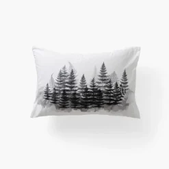 Carré Blanc Taie d'oreiller rectangulaire percale de coton Elaphe|Enfant Taies D'oreiller|Taies D’oreiller