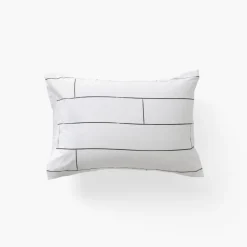 Carré Blanc Taie d'oreiller rectangulaire percale de coton Elaphe|Enfant Taies D'oreiller|Taies D’oreiller