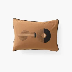 Carré Blanc Taie d'oreiller rectangulaire lin et coton lavé Eclipse| Taies D’oreiller