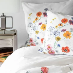 Carré Blanc Taie d'oreiller rectangulaire percale de coton Eloges| Taies D’oreiller