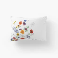 Carré Blanc Taie d'oreiller rectangulaire percale de coton Eloges| Taies D’oreiller