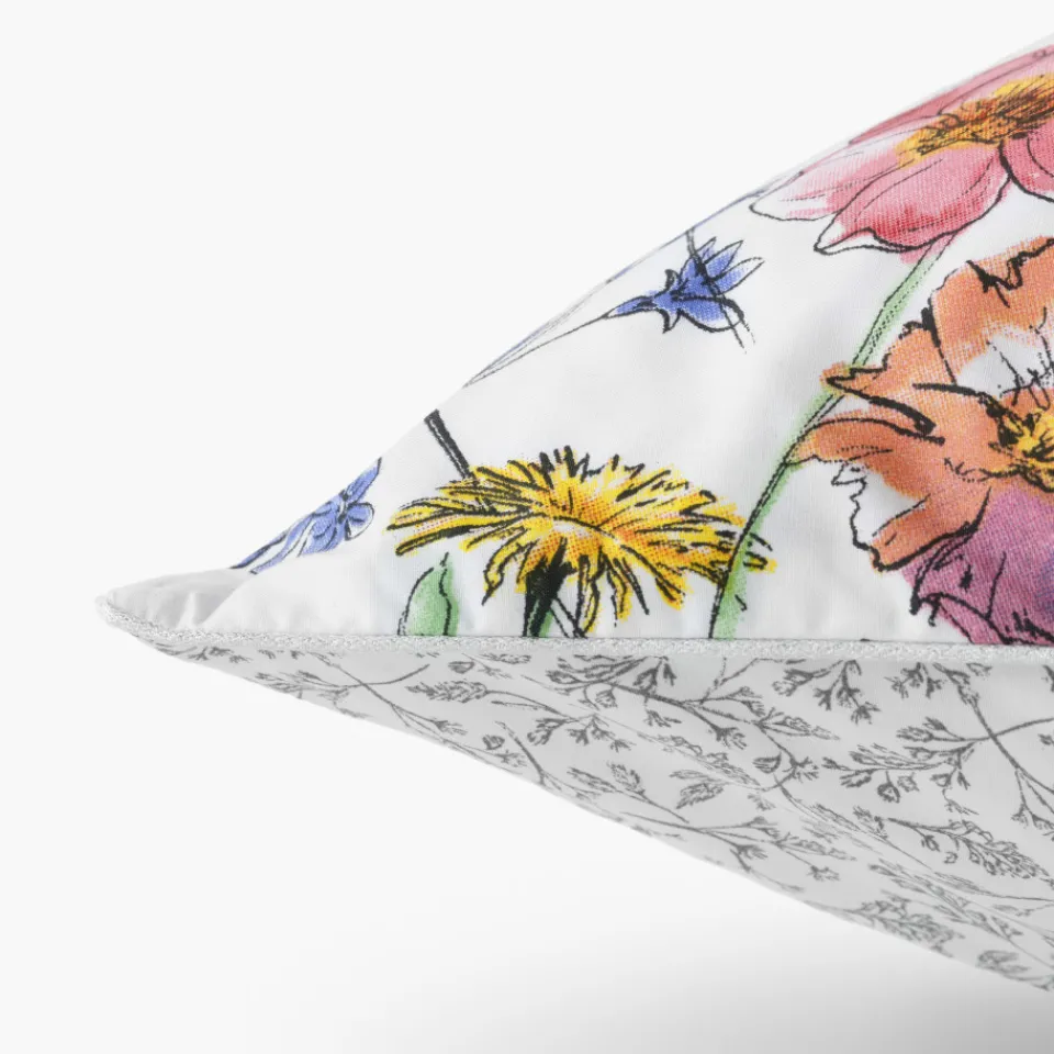 Carré Blanc Taie d'oreiller rectangulaire percale de coton Eloges| Taies D’oreiller