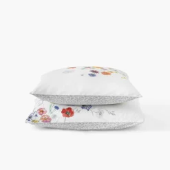 Carré Blanc Taie d'oreiller rectangulaire percale de coton Eloges| Taies D’oreiller