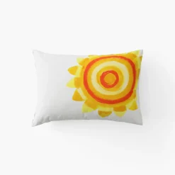 Carré Blanc Taie d'oreiller rectangulaire coton bio Pinata|Enfant Linge De Litbio|Taies D'oreiller