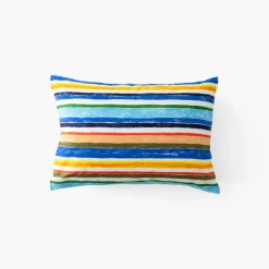 Carré Blanc Taie d'oreiller rectangulaire coton bio Pinata|Enfant Linge De Litbio|Taies D'oreiller