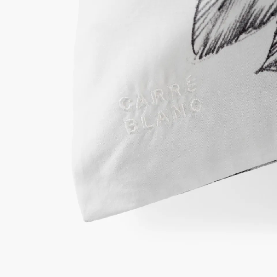 Carré Blanc Taie d'oreiller rectangulaire coton Ietulou|Homme Coffrets Cadeaux|Taies D'oreiller