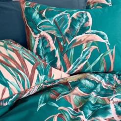 Carré Blanc Taie d'oreiller rectangulaire réversible percale de coton Calathéa| Taies D’oreiller