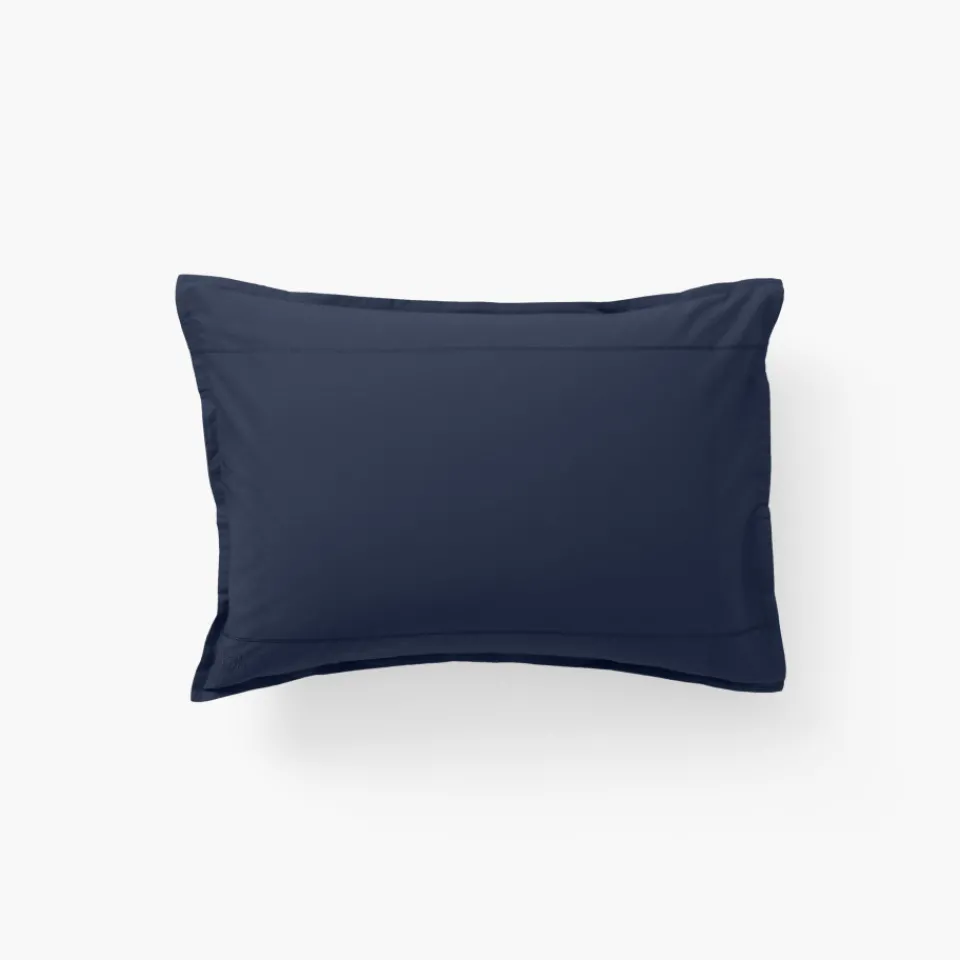 Carré Blanc Taie d'oreiller rectangulaire coton Neo marine| Taies D’oreiller