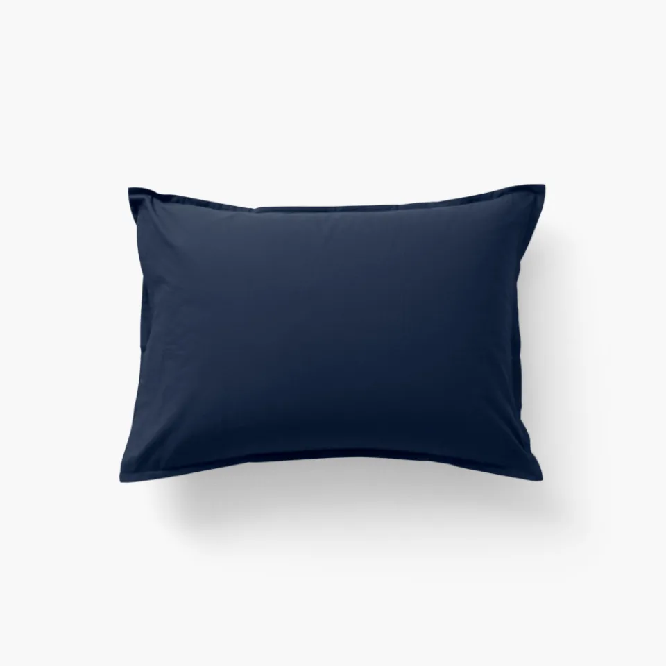 Carré Blanc Taie d'oreiller rectangulaire coton Neo marine| Taies D’oreiller