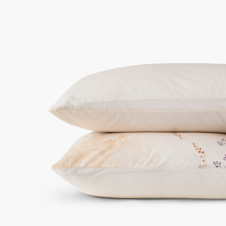 Carré Blanc Taie d'oreiller rectangulaire percale de coton Bloomart| Taies D’oreiller