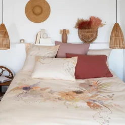 Carré Blanc Taie d'oreiller rectangulaire percale de coton Bloomart| Taies D’oreiller