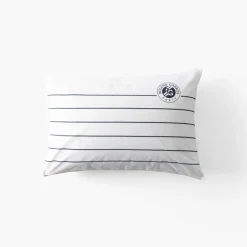 Carré Blanc Taie d'oreiller rectangulaire coton Roland Garros 2024 Ace|Homme Coffrets Cadeaux|Roland-garroscollab