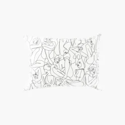 Carré Blanc Taie d'oreiller rectangulaire percale de coton Callipyge| Taies D’oreiller