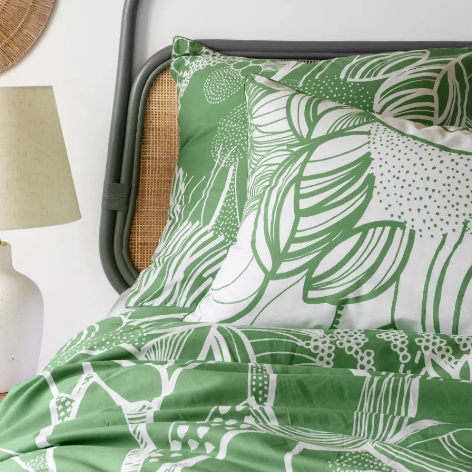 Carré Blanc Taie d'oreiller rectangulaire percale de coton bio Canopée| Taies D’oreiller