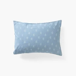 Carré Blanc Taie d'oreiller rectangulaire lin et coton lavé Madeleine| Taies D’oreiller