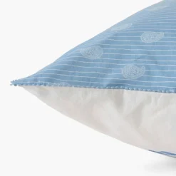 Carré Blanc Taie d'oreiller rectangulaire lin et coton lavé Madeleine| Taies D’oreiller