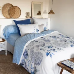 Carré Blanc Taie d'oreiller rectangulaire lin et coton lavé Madeleine| Taies D’oreiller