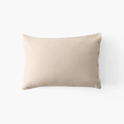 Carré Blanc Taie d'oreiller rectangulaire satin de coton bio lavé Quartz dune|Femme Coffrets Cadeaux|Taies D’oreiller