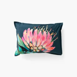 Carré Blanc Taie d'oreiller rectangulaire percale de coton Protea| Taies D’oreiller