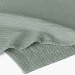 Carré Blanc Tapis de bain bouclette de coton biologique Source lichen| Tapis De Bain