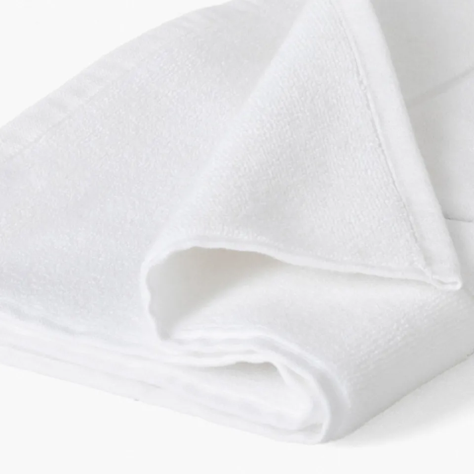 Carré Blanc Tapis de bain bouclette de coton Eloges blanc| Tapis De Bain