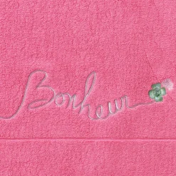 Carré Blanc Tapis de bain bouclette de coton Eloges rose| Tapis De Bain