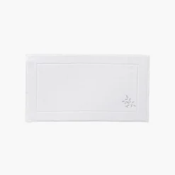 Carré Blanc Tapis de bain coton Equinoxe neige| Tapis De Bain