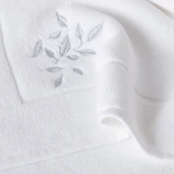 Carré Blanc Tapis de bain coton Equinoxe neige| Tapis De Bain