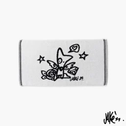 Carré Blanc Tapis de bain coton Jakè x| Tapis De Bain