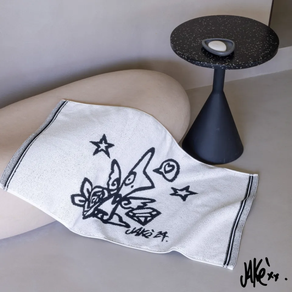 Carré Blanc Tapis de bain coton Jakè x| Tapis De Bain