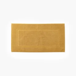 Carré Blanc Tapis de bain coton Lola II miel| Tapis De Bain