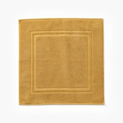 Carré Blanc Tapis de bain coton Lola II miel| Tapis De Bain