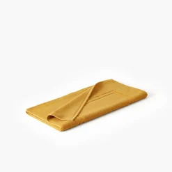 Carré Blanc Tapis de bain coton Lola II miel| Tapis De Bain