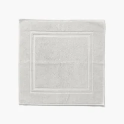 Carré Blanc Tapis de bain coton Lola II perle|Homme Coffrets Cadeaux|Tapis De Bain