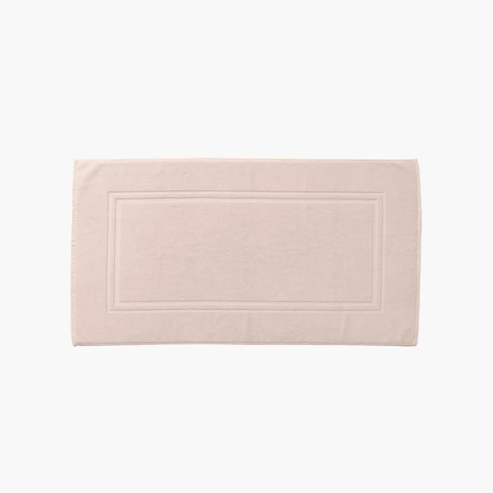 Carré Blanc Tapis de bain coton Lola II lin| Tapis De Bain