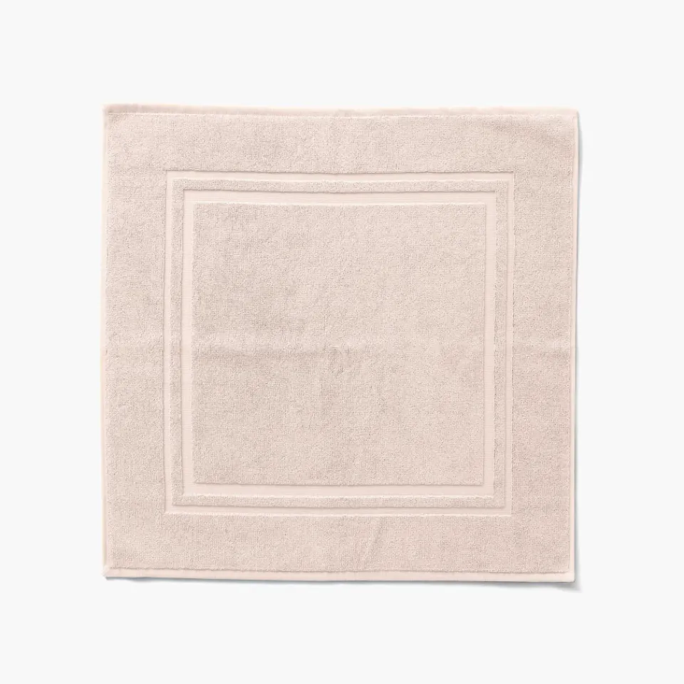 Carré Blanc Tapis de bain coton Lola II lin| Tapis De Bain
