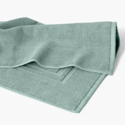 Carré Blanc Tapis de bain coton Lola II argile| Tapis De Bain