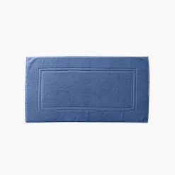 Carré Blanc Tapis de bain coton Lola II encre| Tapis De Bain