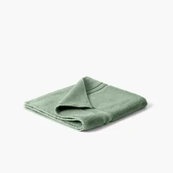 Carré Blanc Tapis de bain coton Lola II sauge| Tapis De Bain