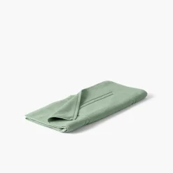 Carré Blanc Tapis de bain coton Lola II sauge| Tapis De Bain