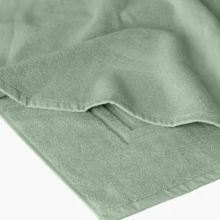 Carré Blanc Tapis de bain coton Lola II sauge| Tapis De Bain