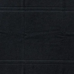 Carré Blanc Tapis de bain coton Lola II noir| Tapis De Bain